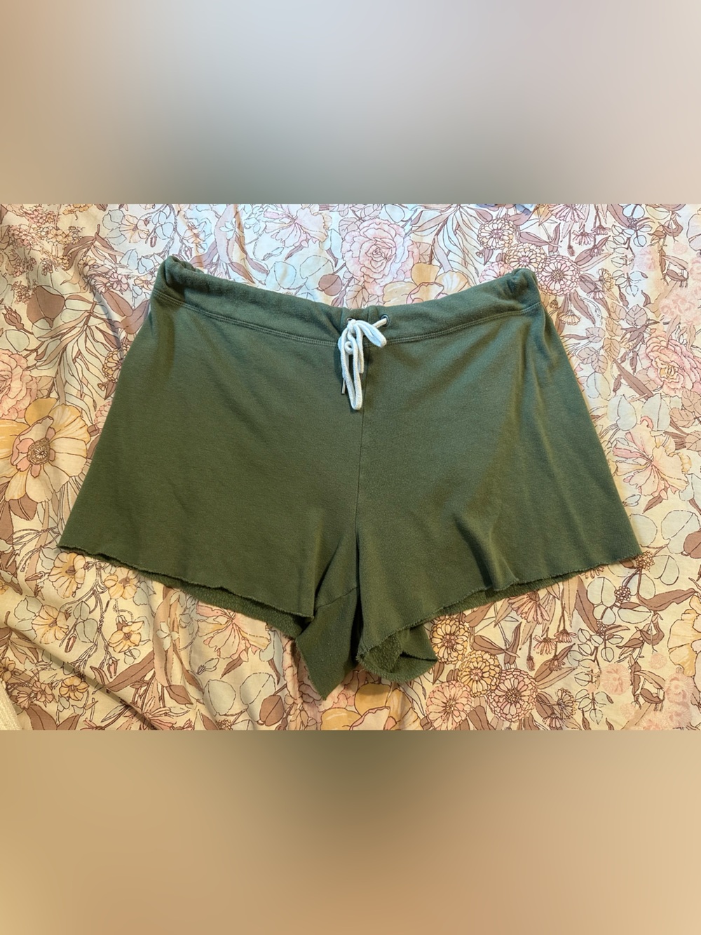 aerie Olive Green Drawstring Athletic Lounge Shorts